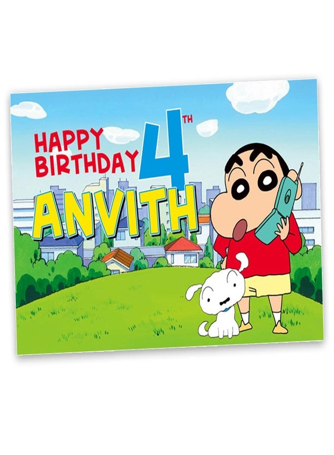 Suruchi Strokes Shin Chan Theme Birthday Decoration | Shinchan Theme Backdrop Party Decor Supplies - Image 1